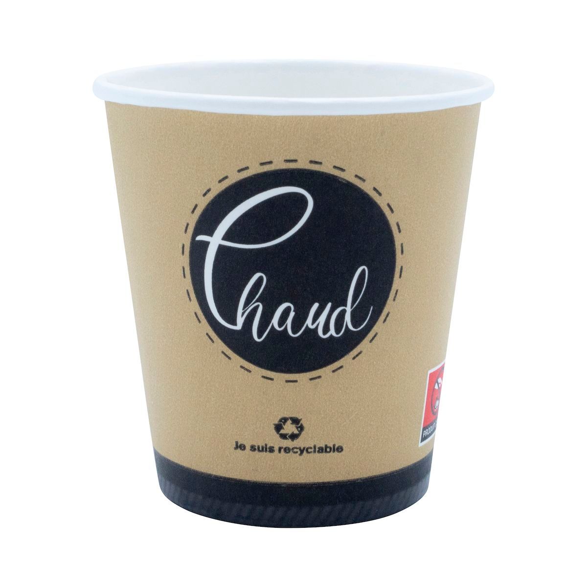 GOBELETS CARTONS Chaud & Froid 180mL (6oz) x50 - PUBLI EMBAL